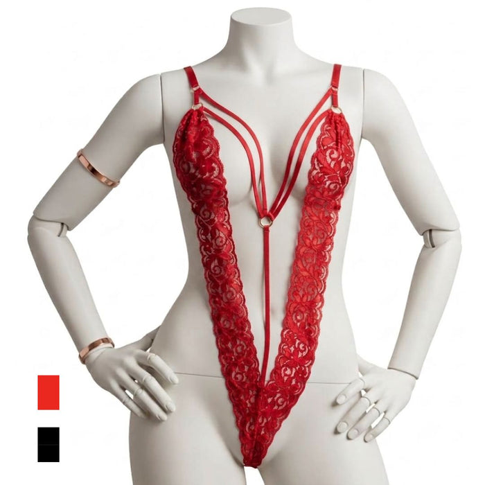 Babydoll de encaje con liguero Natilla